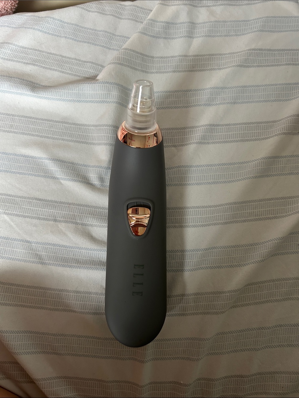 Elle Matte Charcoal Pore Suction Device with Rose Gold Accents